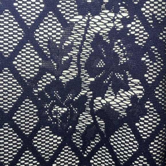 EUC Jessica Howard white with navy lace dress sz 16W - Picture 4 of 4